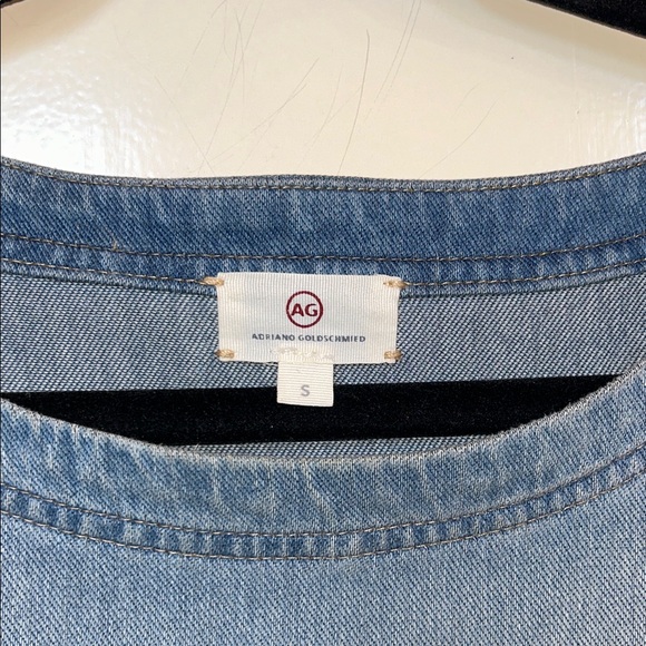 AG Adriano Goldschmied Light Blue Chambray Shift Dress - Picture 3 of 5